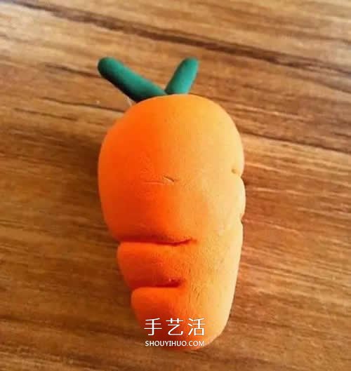 抱胡蘿卜的小白兔超輕粘土手工制作圖解 -  rpnrmr.com