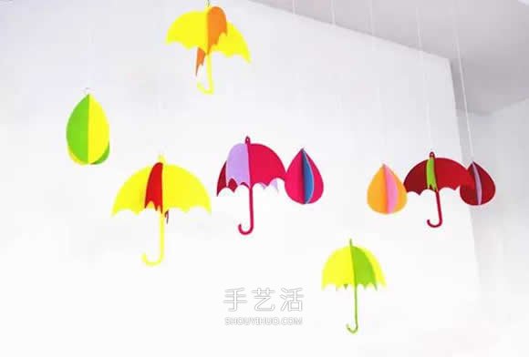 簡單小清新掛飾DIY 不織布做雨天風鈴的方法 -  rpnrmr.com