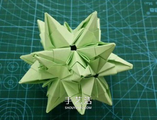 怎么折紙星星花球圖解 發(fā)射光芒立體星星的折法 -  rpnrmr.com