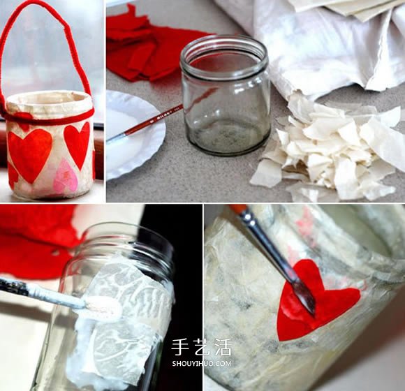 情人節(jié)浪漫燈籠的做法 玻璃瓶DIY愛(ài)心燈籠圖解 -  rpnrmr.com