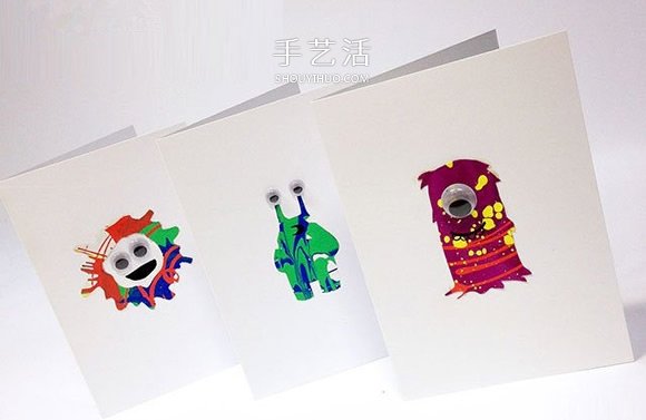 有趣的賀卡DIY 萬圣節(jié)小怪物賀卡手工制作 -  rpnrmr.com