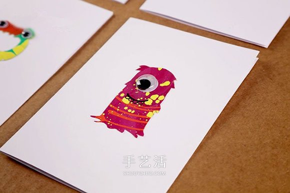 有趣的賀卡DIY 萬圣節(jié)小怪物賀卡手工制作 -  rpnrmr.com