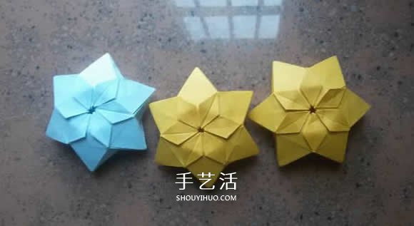 漂亮紙花的折法 手工折紙六角星花的步驟圖解 -  rpnrmr.com