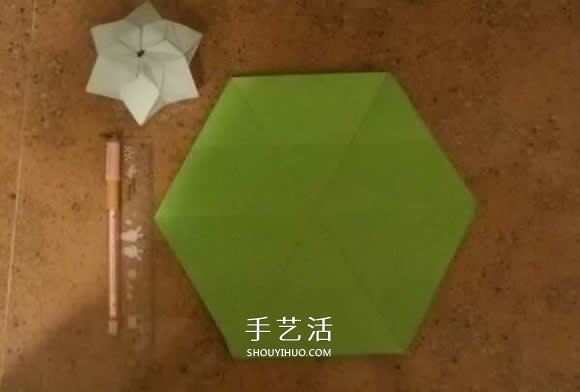 漂亮紙花的折法 手工折紙六角星花的步驟圖解 -  rpnrmr.com