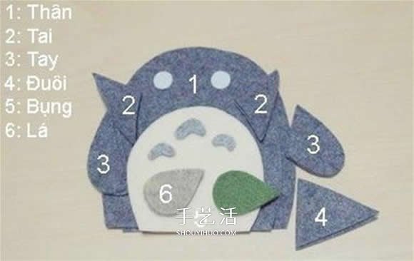 自制卡通鑰匙包的方法 手工布藝龍貓鑰匙包制作 -  rpnrmr.com