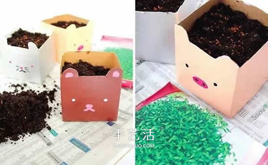 牛奶盒廢物利用 手工制作簡易花盆的方法圖解 -  rpnrmr.com