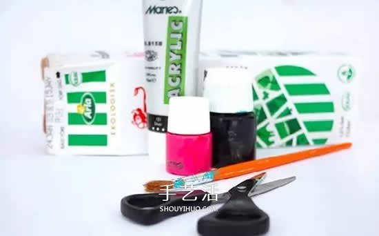 牛奶盒廢物利用 手工制作簡易花盆的方法圖解 -  rpnrmr.com