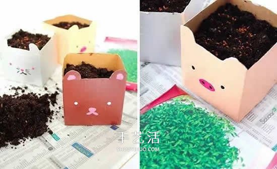 牛奶盒廢物利用 手工制作簡易花盆的方法圖解 -  rpnrmr.com