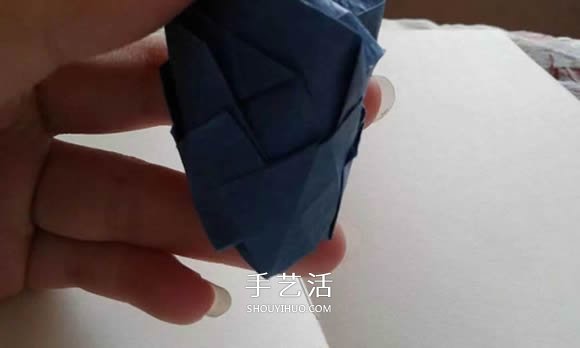 折紙玫瑰花教程 漂亮貝利爾玫瑰的折法步驟 -  rpnrmr.com