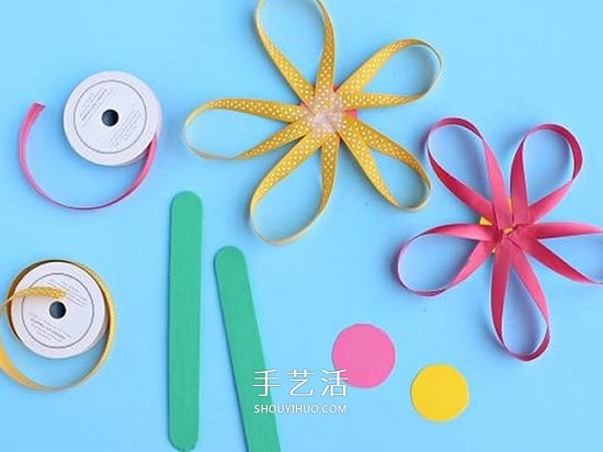 幼兒園緞帶做花的教程 簡單緞帶花怎么做圖解 -  rpnrmr.com