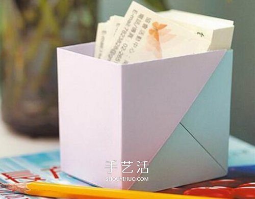 兩張紙折收納盒的方法 折紙方形雙色收納紙盒 -  rpnrmr.com