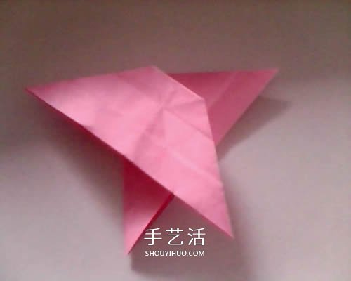 簡(jiǎn)單紙玫瑰花的折法 像是還未完全綻放的結(jié)構(gòu) -  rpnrmr.com