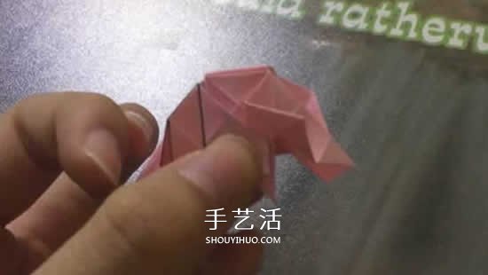 便簽紙折花的教程 迷你玫瑰花手工折紙圖解 -  rpnrmr.com