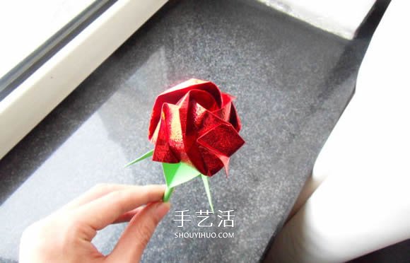 手工折紙花托的教程 可以完美搭配川崎玫瑰 -  rpnrmr.com