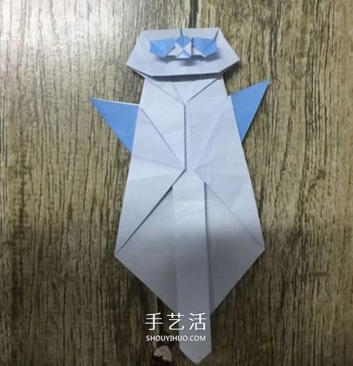 折紙站立大熊貓的圖解教程 可愛的卡通形象 -  rpnrmr.com