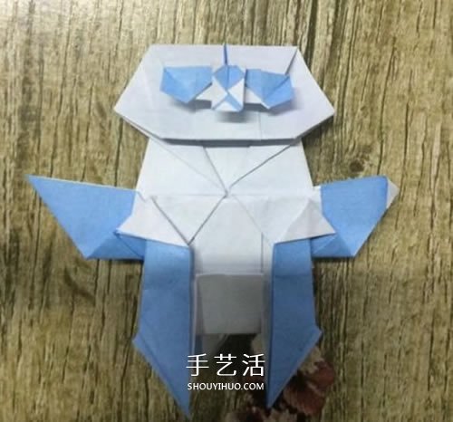折紙站立大熊貓的圖解教程 可愛的卡通形象 -  rpnrmr.com