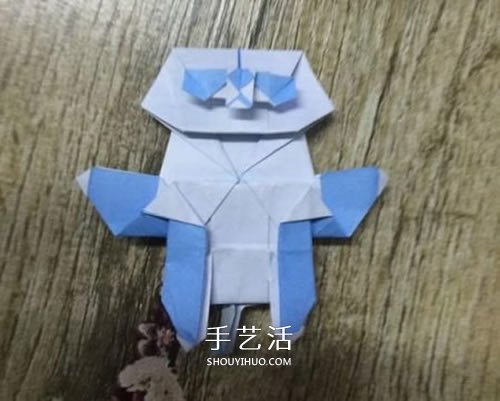 折紙站立大熊貓的圖解教程 可愛的卡通形象 -  rpnrmr.com