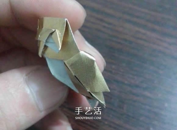 煙盒紙廢物利用 手工折紙立體貓頭鷹圖解步驟 -  rpnrmr.com