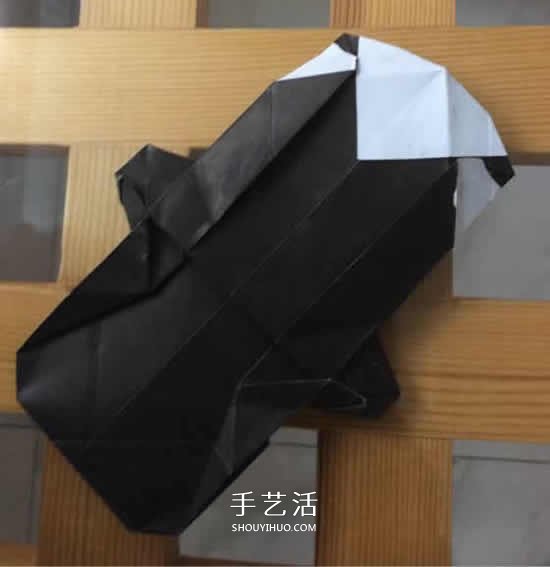 爬行大熊貓的折紙步驟圖解 憨態(tài)可掬很可愛~ -  rpnrmr.com