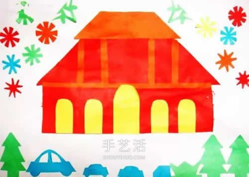 幼兒園小朋友手工作品 簡(jiǎn)單又漂亮國(guó)慶節(jié)貼畫 -  rpnrmr.com