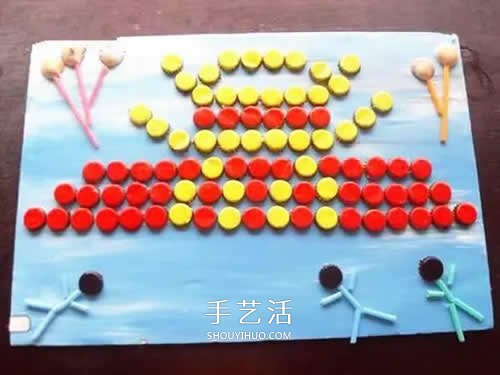 幼兒園小朋友手工作品 簡(jiǎn)單又漂亮國(guó)慶節(jié)貼畫 -  rpnrmr.com
