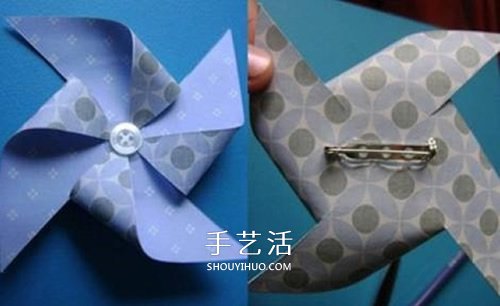 最簡單紙風(fēng)車的折法圖解 可愛的兒童胸花DIY -  rpnrmr.com