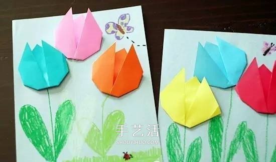 簡單折紙康乃馨 手工做一張漂亮的母親節(jié)賀卡 -  rpnrmr.com