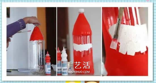 可愛長腿圣誕老人手工制作 簡單飲料瓶再利用 -  rpnrmr.com