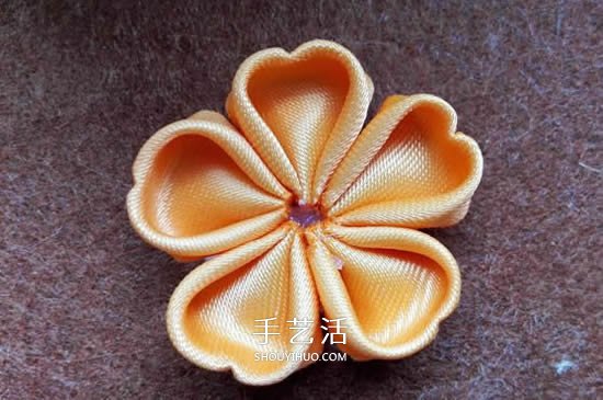 絲帶手工制作梅花圖解 做成漂亮的胸花或發(fā)飾 -  rpnrmr.com