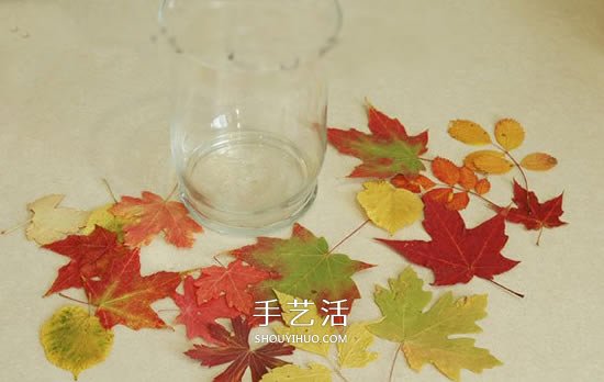 夢幻玻璃瓶燈籠DIY 把落葉貼到玻璃瓶上做成 -  rpnrmr.com