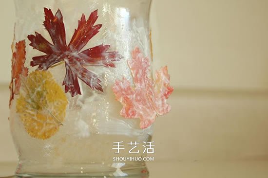 夢幻玻璃瓶燈籠DIY 把落葉貼到玻璃瓶上做成 -  rpnrmr.com