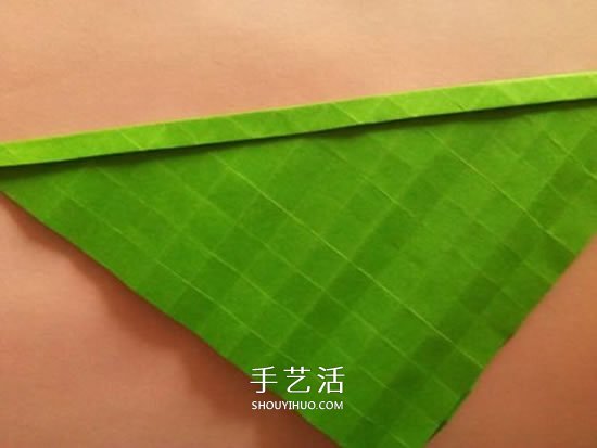 一張紙折玫瑰花的圖解教程 連花萼也一起折出 -  rpnrmr.com