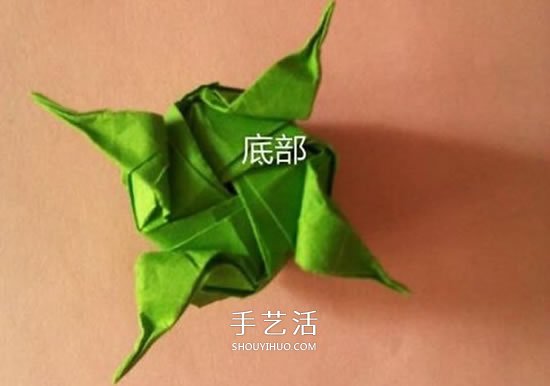 一張紙折玫瑰花的圖解教程 連花萼也一起折出 -  rpnrmr.com