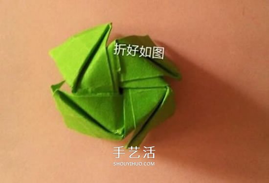 一張紙折玫瑰花的圖解教程 連花萼也一起折出 -  rpnrmr.com