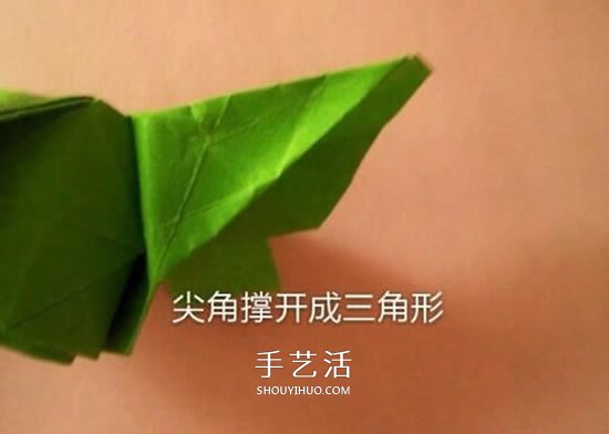 一張紙折玫瑰花的圖解教程 連花萼也一起折出 -  rpnrmr.com