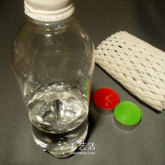 水果網(wǎng)套廢物利用 配上礦泉水瓶做燈籠燈飾 -  rpnrmr.com