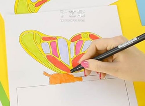 蝴蝶賀卡的制作方法 立體蝴蝶賀卡怎么做圖解 -  rpnrmr.com