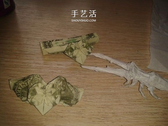 花心天使心的折法圖解 好看美元折紙愛(ài)心教程 -  rpnrmr.com