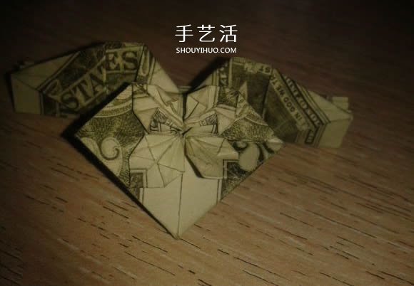 花心天使心的折法圖解 好看美元折紙愛(ài)心教程 -  rpnrmr.com