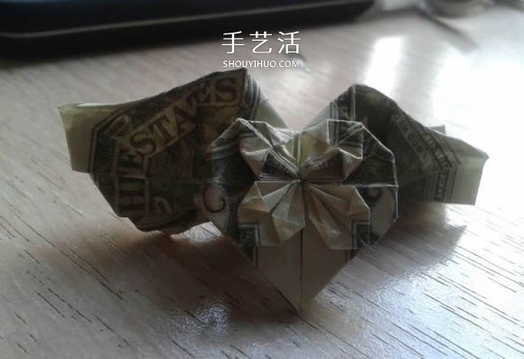 花心天使心的折法圖解 好看美元折紙愛(ài)心教程 -  rpnrmr.com
