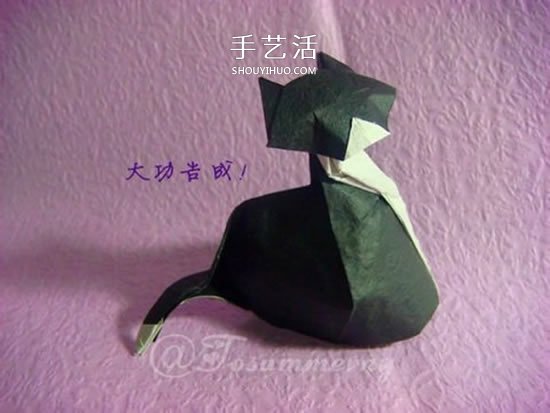 貓奴還不快來(lái)拜見(jiàn)！坐姿立體貓咪的折紙圖解 -  rpnrmr.com