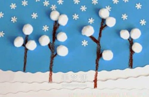 美麗新年雪景賀卡DIY 手工冬季賀卡制作方法 -  rpnrmr.com