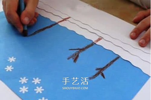美麗新年雪景賀卡DIY 手工冬季賀卡制作方法 -  rpnrmr.com