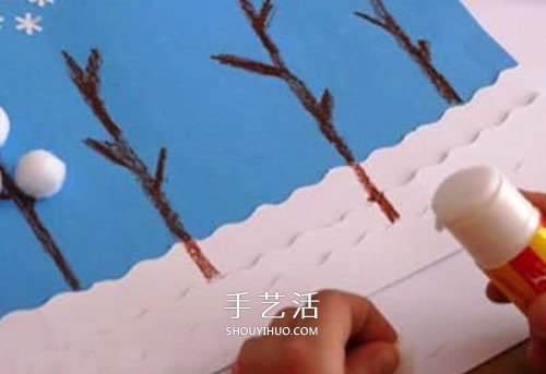 美麗新年雪景賀卡DIY 手工冬季賀卡制作方法 -  rpnrmr.com