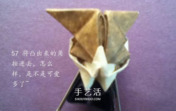 把貓貓“戴”身邊！貓頭戒指的折紙方法圖解 -  rpnrmr.com