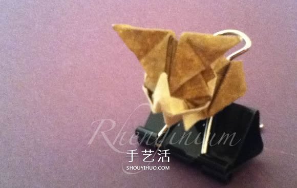 把貓貓“戴”身邊！貓頭戒指的折紙方法圖解 -  rpnrmr.com