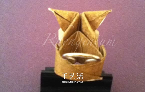 把貓貓“戴”身邊！貓頭戒指的折紙方法圖解 -  rpnrmr.com