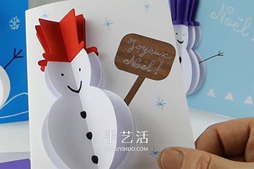 春節(jié)雪人賀卡的制作方法 也可作為圣誕新年賀卡 -  rpnrmr.com