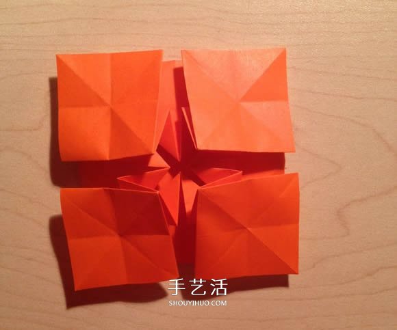立體組合刺球的折法 帶刺花球的折紙圖解 -  rpnrmr.com