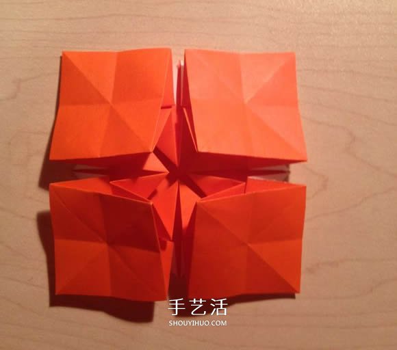 立體組合刺球的折法 帶刺花球的折紙圖解 -  rpnrmr.com